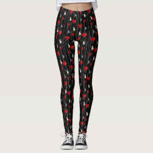 Legging Símbolos de cartas de jogar pôquer.