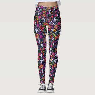 Legging Símbolos do Dia dos Mortos no México