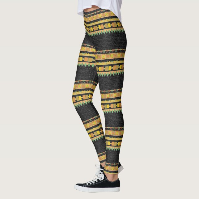 Legging Símbolos Geométricos - Cor Personalizada (Esquerda)