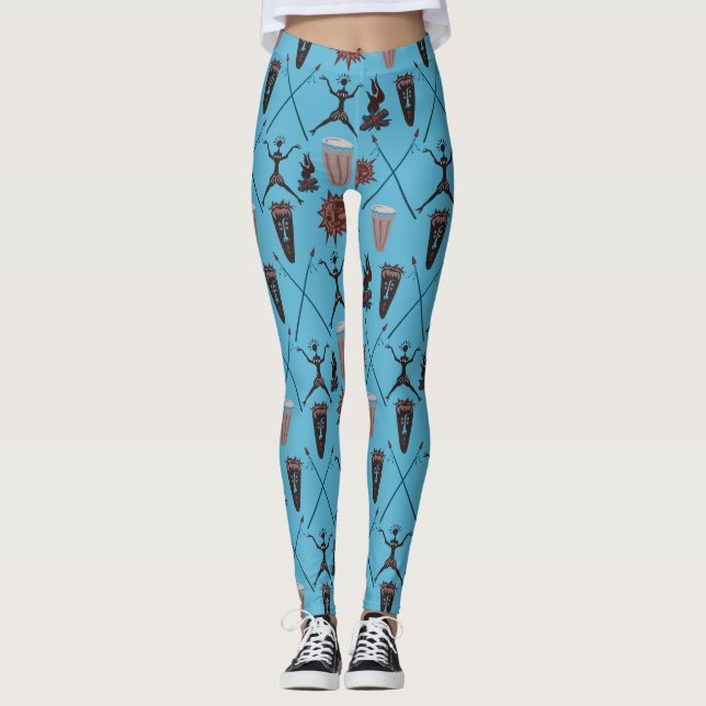 Legging Símbolos maravilhosos - Abstrato Patterno (Frente)