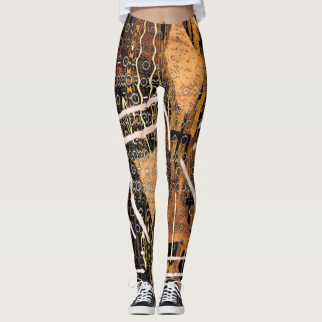 Legging Símbolos tribais africanos (Frente)