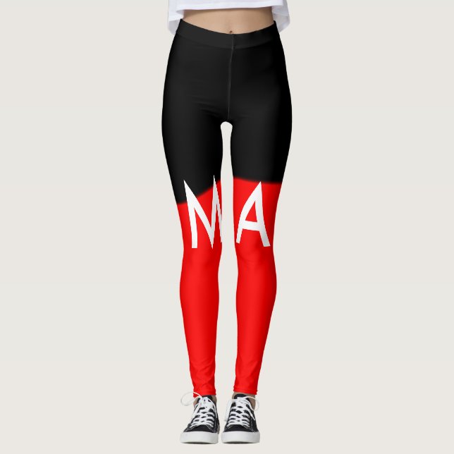 Legging Simple monogram add your name letter man minimal t (Frente)
