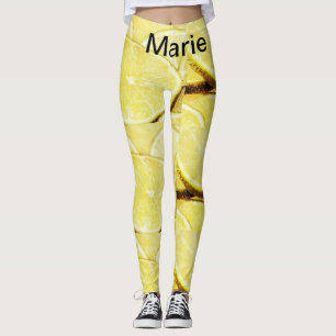 Legging Simple yellow green lemon add name minimal custom