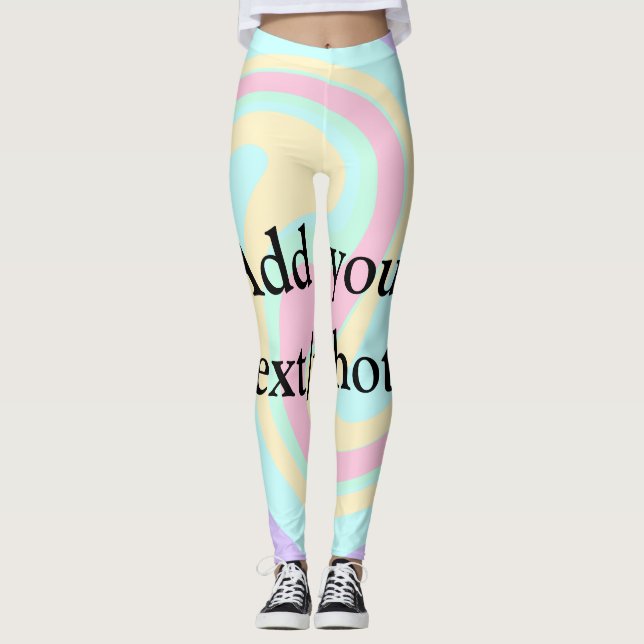 Legging Simples acrilato de fluido adicione seu nome de te (Frente)