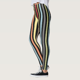 Legging simples, listrado, padrão, listras, minimalista