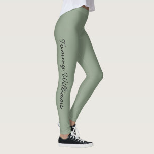 Legging Simples profissional Verde Sage Minimalista