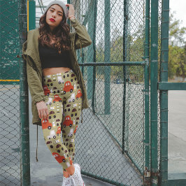 Legging Sinais de tráfego e automóveis