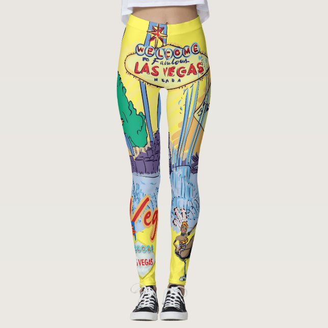 Legging Sinal de boas-vindas de Las Vegas (Frente)