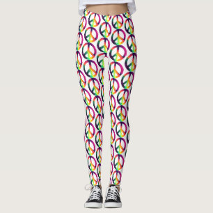 Legging Sinal de paz hippy