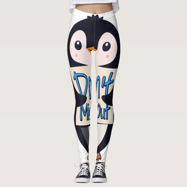 Legging Sinal de Pinguim Não Perca (Frente)