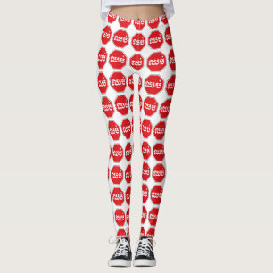Legging Sinal de STOP de tráfego cambojano ⚠ CHHOP em Khme