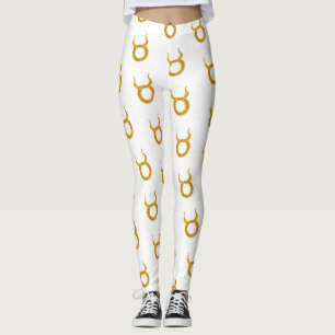 Legging Sinal Dourado da astrologia do zodíaco do Taurus