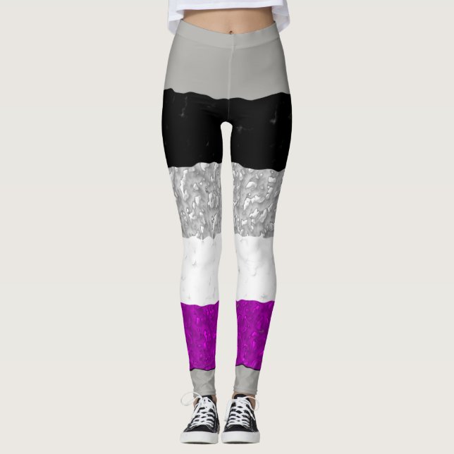 Legging Sinalizador Asexual/Orgulho Ace (Frente)
