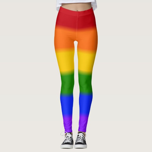 Legging Sinalizador de Orgulho gay do Rainbow (Frente)