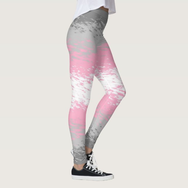 Legging Sinalizador do Orgulho Demigirl abstrato (Direita)