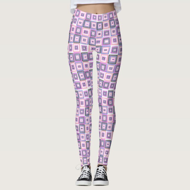 Legging Sinalizador do Orgulho Genderfluido Arte Moderna C (Frente)