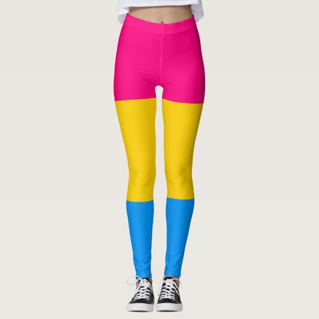 Legging Sinalizador do Orgulho Pansexual (Frente)