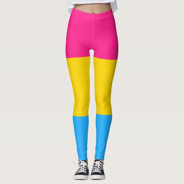 Legging Sinalizador do Orgulho Pansexual (Frente)