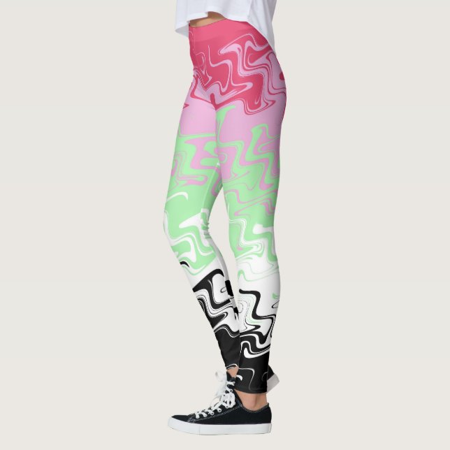 Legging Sinalizador do Orgulho Recipromano abstrato (Esquerda)