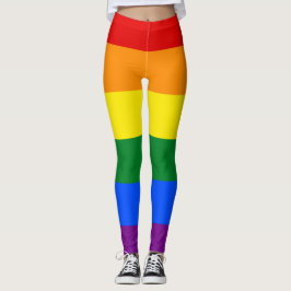 Legging Sinalizador Horizontal do Orgulho Arco-Íris LGBT