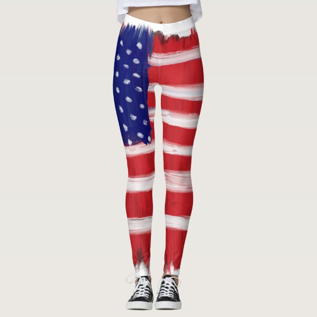 Legging Sinalizador Pintado de Arte Folclada (Frente)