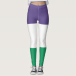 Legging Sinalizador Suffragette<br><div class="desc">Esta design apresenta a bandeira do movimento sufragista, que no século 20 lutou pelo direito de voto nas eleições públicas, conhecido como sufrágio feminino. O termo "sufragette" foi cunhado para menosprezar o movimento, mas as mulheres envolvidas logo aceitaram e abraçaram o novo nome como sinal de sua recusa em aceitar...</div>