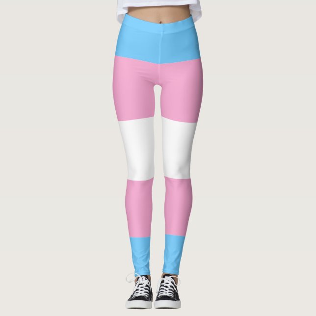 Legging Sinalizador Transgênero Azul Cor-de-rosa Branco LG (Frente)