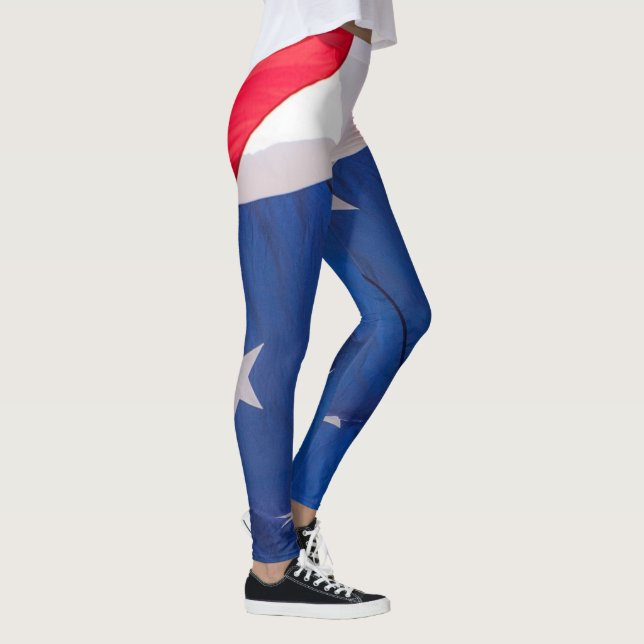 Legging Sinalizador U.S.A | Zazzle_Growth. (Direita)