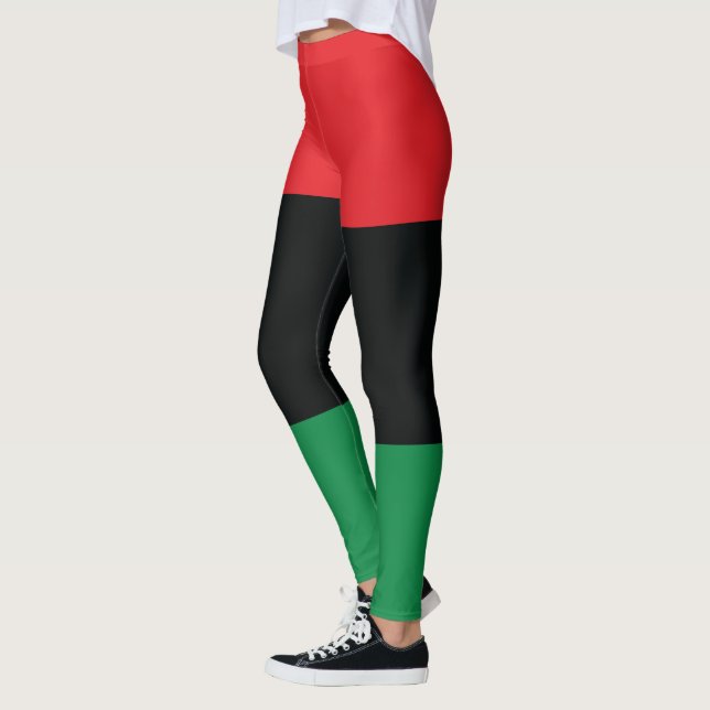 Legging Sinalizador vermelho, preto e verde (Esquerda)