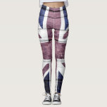 Legging Sinalizador Vintage UK #11<br><div class="desc">Vintage UK Flag. Design está disponível em outros produtos.</div>