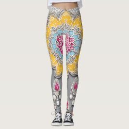 Legging Sky Blue na arte da Cinza AI