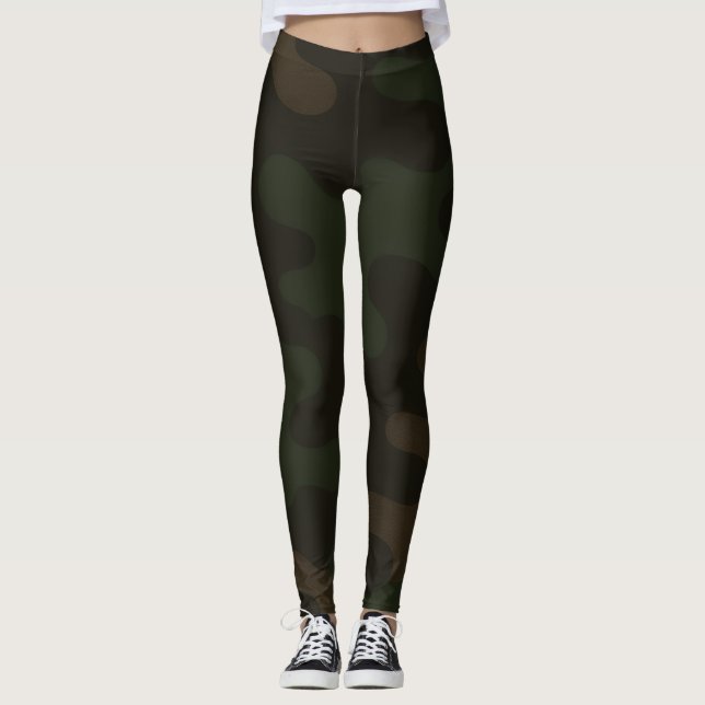 Legging Sleek Camo Deep Black Dark Charcarbont Moderno (Frente)