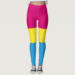 Legging SlipperyJoe sinalizador de orgulho pansexual cor-d