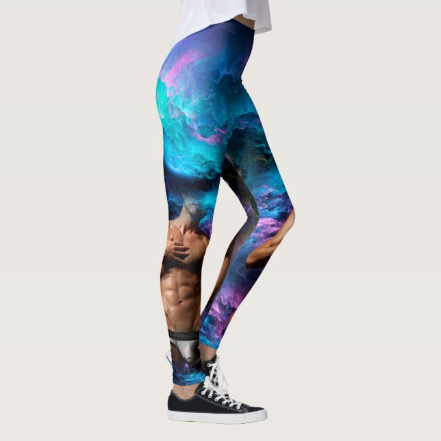 Legging SlipperyJoe's cueca masculina musculosa protuberân (Direita)