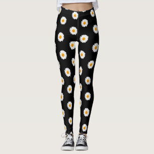 Legging Smiley face da flor da margarida