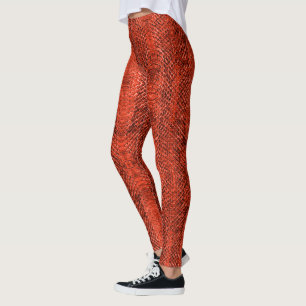 Legging Snakeskin Vermelho Exótico