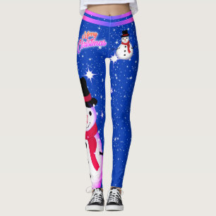 Legging Snowman e Snowflakes no Natal da TUA COR
