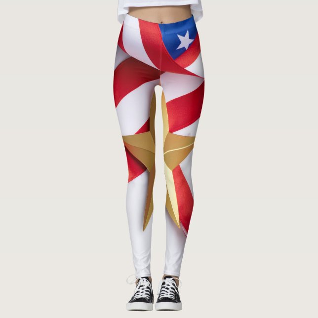 Legging Sob a Dobra da Bandeira (Frente)
