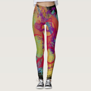 Legging Socialite Colorful Grunge Splatter