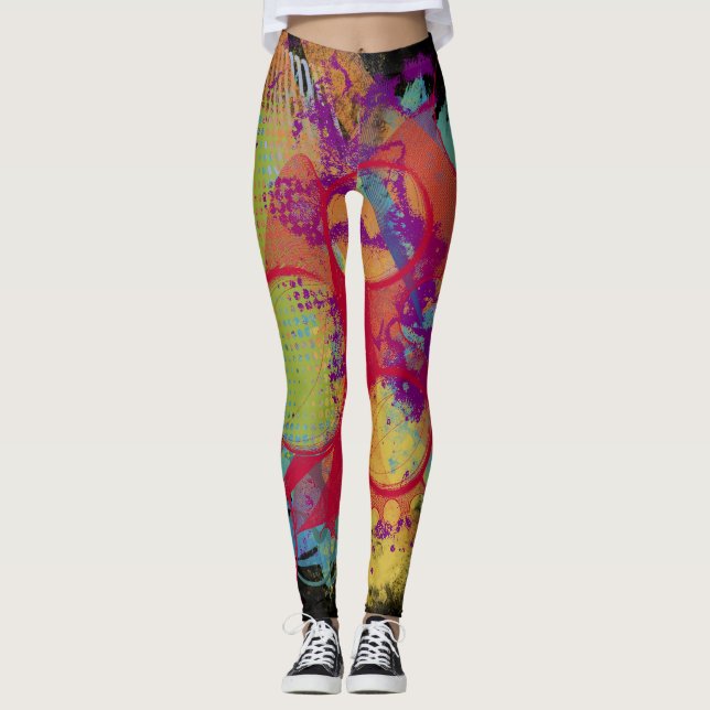 Legging Socialite Colorful Grunge Splatter (Frente)