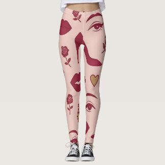 Legging Soft Femme Power – Bold Chic Pattern for Stylish G