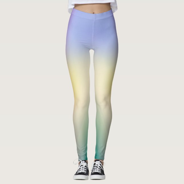 Legging Soft Pastel Sunrise Gradient Yoga (Frente)
