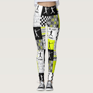 Legging Softball de Comida Amarela