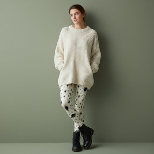 Legging Sol Celestial Lua Estrelas Creme