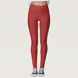Legging Sólido Cor Marrom Simples