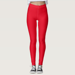 Legging Sólido Vermelho Simples