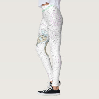 Legging Som em Ilha de Blocos e Aborda o Gráfico Náutico