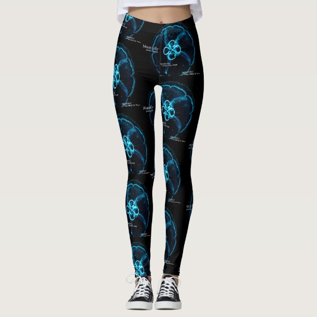 Legging Sombra de Água-Viva Brilhante (Frente)