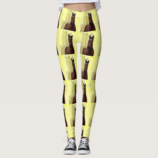 Legging Sombras De Cavalo De Castanha, (Frente)