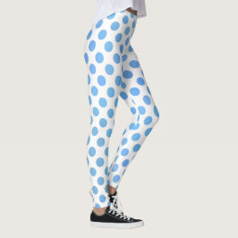 Legging Sombras dos pontos pintados com aquarela azul